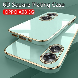 เคสโทรศัพท์ซิลิโคน แบบนิ่ม ทรงสี่เหลี่ยม กันกระแทก สําหรับ OPPO A98 5G 2023 A98 A 98