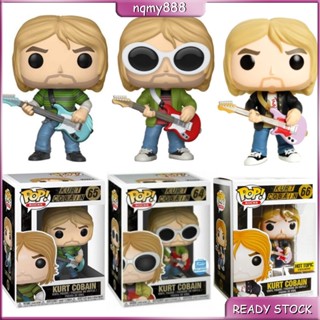 ฟิกเกอร์ Funko Rocks: Kurt Cobain 64 65 66 Pop สําหรับตกแต่งบ้าน