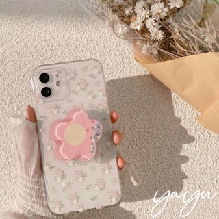 เคสโทรศัพท์มือถือ ins ดอกไม้สีชมพู เล็ก ๆ น้อย ๆ คณะกรรมการฮัน case ไอโฟน iphone 11 12 pro max 13 14 PLus 7 8 se2020 ZDL0028