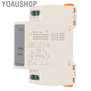 Yoaushop 3 Phase Sequence Relay DIN  Mounting Flame Retardant PC Housing