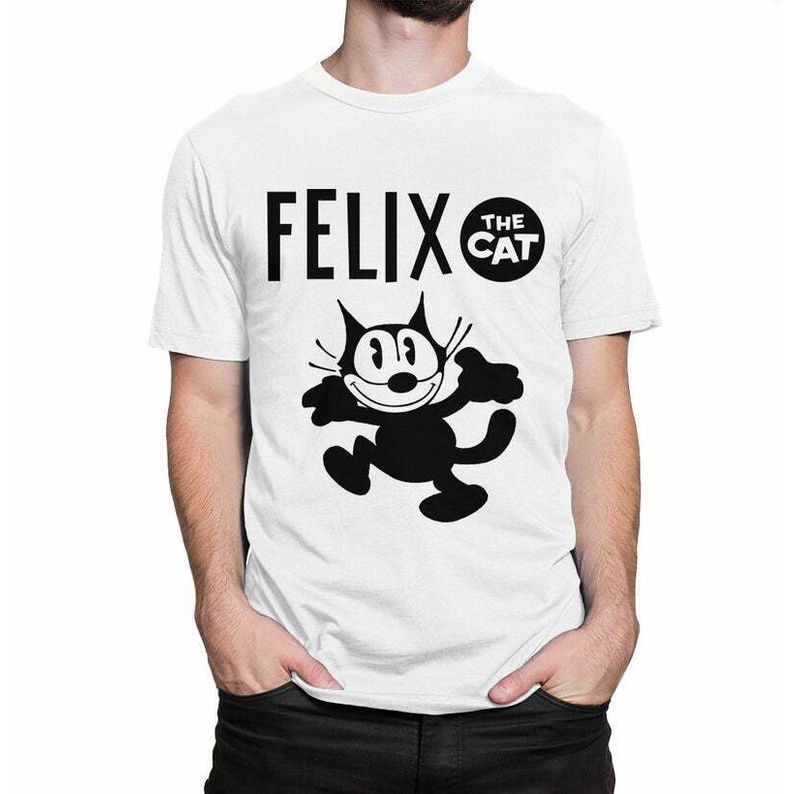 เสื้อยืดแขนสั้นลําลอง พิมพ์ลาย Felix The Cat เหมาะกับของขวัญเซอร์ไพรส์ สําหรับผู้ชาย