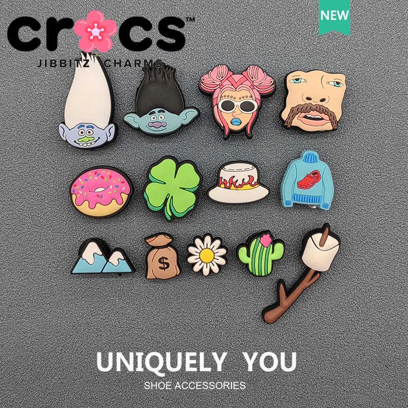JIBBITZ Crocs charms ตัวติดรองเท้า ดอกไม้2025DIY ตัวติดรองเท้า Crocs