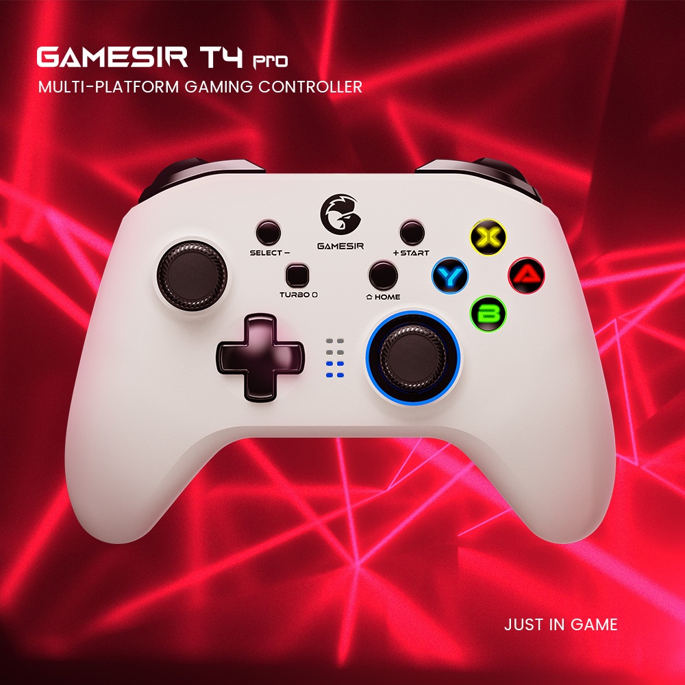 GameSir T4 Pro สีขาวรุ่นบลูทูธ Gaming Controller 2.4G เกมแพดไร้สายสําหรับ Nintendo Switch PC โทรศัพท