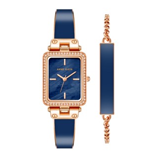 Anne Klein  AK/3898NVST ชุดเซ็ต นาฬิกาข้อมือผู้หญิง สีน้ำเงิน