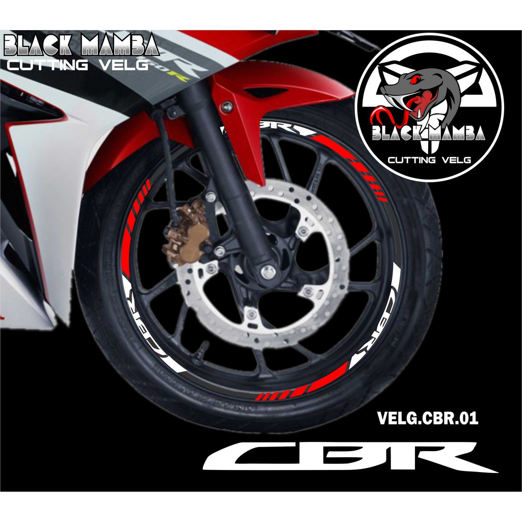 สติ๊กเกอร์ตัด RELG CBR 150R - สติ๊กเกอร์ LIST ยางหลากหลาย/VELG HONDA CBR 150 R 09