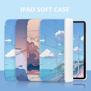 เคสแท็บเล็ต แบบนิ่ม ลายท้องฟ้าสีฟ้า สําหรับ iPad Gen10 10.9 Air4 Air5 Gen7 8 9 10.2 Pro11 2022 mini6 mini4 5