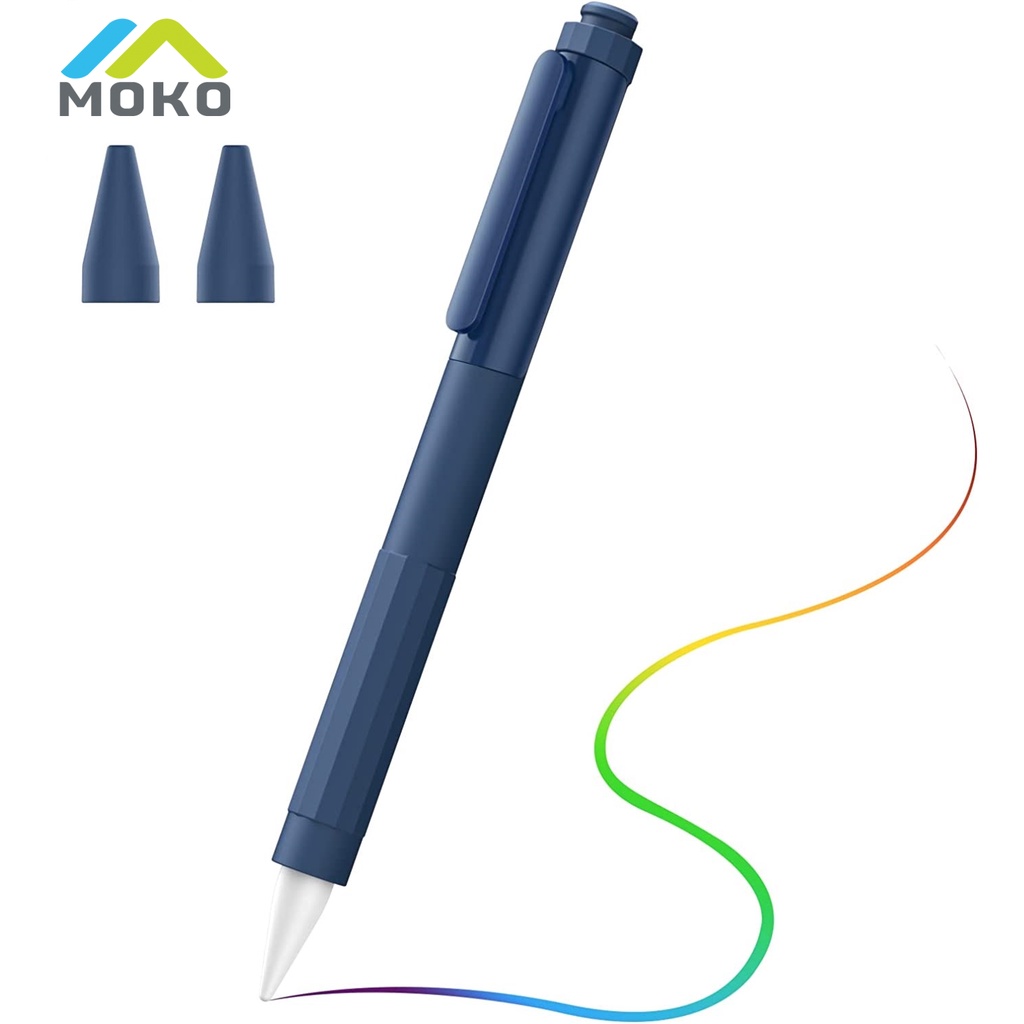Moko เคสดินสอ กันลื่น พร้อมคลิปหนีบ และที่ชาร์จแม่เหล็ก สําหรับ Apple Pencil 2nd Gen 2