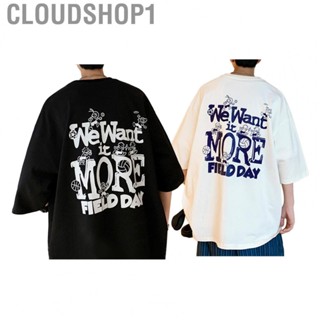 Cloudshop1 Summer T Shirt  Men Short Sleeve Top Skin Friendly Loose Fitting Breathable  for Daily Leisure