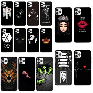 H4 Apple Iphone 11 pro เคส TPU นิ่ม ซิลิโคน ป้องกัน เคสโทรศัพท์ เคสโทรศัพท์ สีดํา