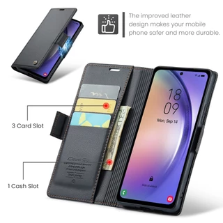 เคส Case for Samsung Galaxy S26 Ultra S25 Edge S24 FE S23 Plus S26+ S23+ S24+ S25+ 5G เคสฝาพับ เคสหนัง โทรศัพท์หนัง PU TPU นิ่ม แบบฝาพับแม่เหล็ก พร้อมช่องใส่บัตร และขาตั้ง Ultra Thin Leather Case Flip Cover Mobile Phone Casing ซองมือถือ c023