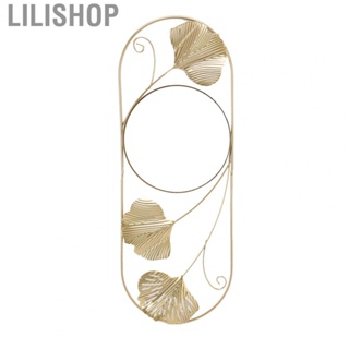 Lilishop Decorative Mirror Metal Leaf Wall Mirror Elegant for Office for Bedroom