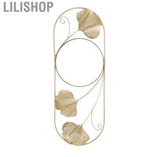 Lilishop Decorative Mirror Metal Leaf Wall Mirror Elegant for Office for Bedroom