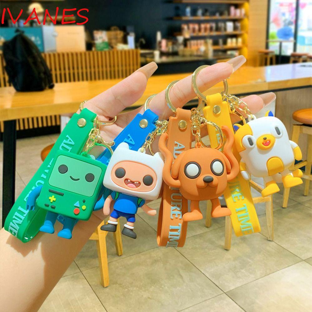 Ivanes พวงกุญแจ PVC อัลลอย ลายอนิเมะ Kawaii Adventure Time สร้างสรรค์ สําหรับห้อยกระเป๋าเป้สะพายหลัง