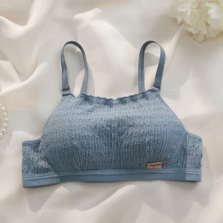 ✨w&c bras✨ผ้าฝ้าย 100% เสื้อชั้นในกันลื่นแบบท่อส่วนบางหน้าอกเล็กเสื้อชั้นในปรับได้ยกทรงสาว ny009