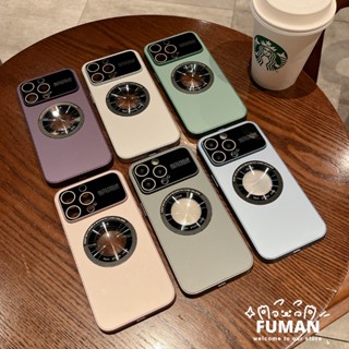 เคสโทรศัพท์มือถือ แบบแม่เหล็ก ปิดด้านหลัง ป้องกันเลนส์กล้อง หรูหรา สําหรับ iphone 14 Pro 14 Pro Max 13 Pro 13 Pro Max