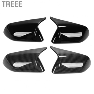 Treee Door Mirror Cover  Left Right Side Mirror Cap Horn Style ABS Plastic UV Protective Scratch Resistant Fashionable  for Cars