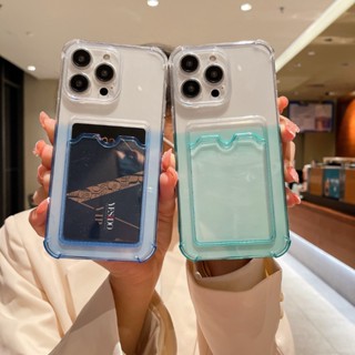 เคสโทรศัพท์มือถือแบบนิ่ม TPU ใส บาง กันกระแทก พร้อมช่องใส่บัตร สําหรับ OPPO Reno 7 6 5 6Z A53 A54 A5 A9 A94 A95 A74 A16 A16E A16K F19