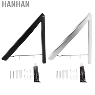 Hanhan Retractable Clothes Hanger Rack  Aluminium Folding Clothes Drying Rack Thickened with Removable Hooks for Concave and Convex Walls
