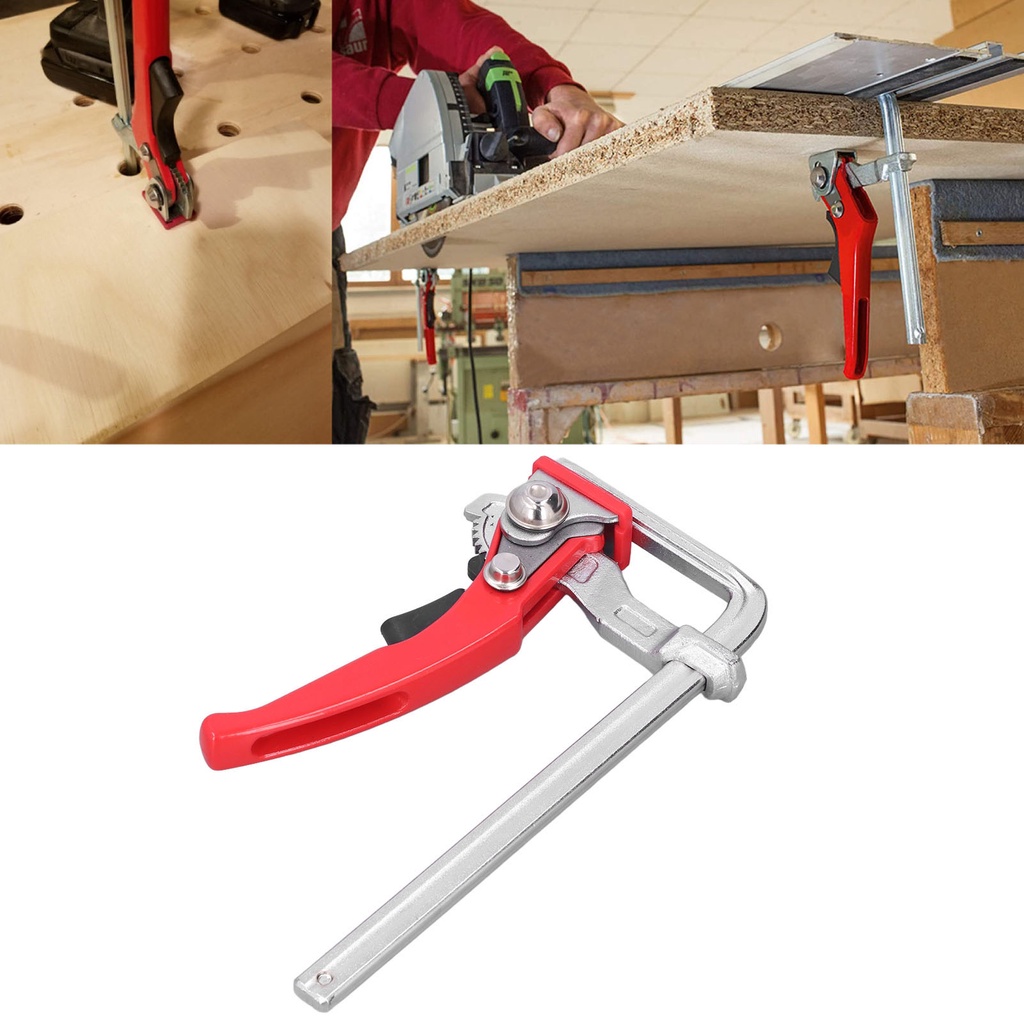 Tool Center Ratcheting Table Clamp Aluminium Alloy Guide Rail Fixture Fixing Tool for Woodworking