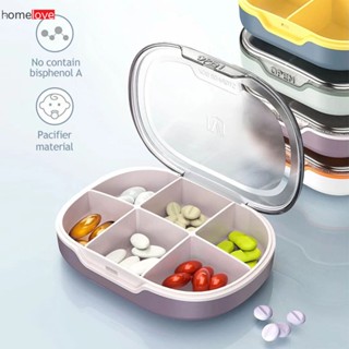 4/6 กริดโปร่งใสกล่องเก็บยากล่องยา Travel Pill Case วิตามินผู้ถือคอนเทนเนอร์คอนเทนเนอร์แท็บเล็ต Dispenser Pillbox homelove