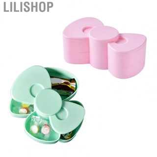 Lilishop Rotating Jewelry Storage Box  Rotating Jewelry Storage Case Exquisite Bowknot  for Dressing Table