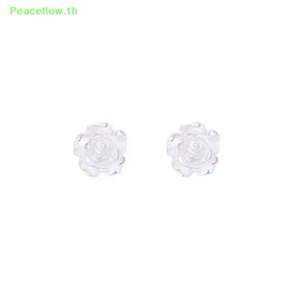 Peacellow Camellia ต่างหูเรซิ่น รูปดอกคามิเลีย หรูหรา สไตล์ฝรั่งเศส