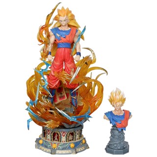 โมเดลฟิกเกอร์ Dragon Ball Super GK Yunqi Series Super Three Goku Free Pink Dark สําหรับตกแต่ง