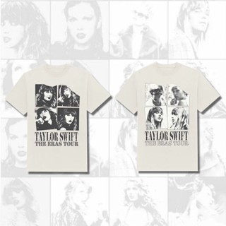 KPOP Taylor Swift The Eras Tour เสื้อยืดผ้าฝ้ายเดียวกันชายและหญิงบวกขนาดเกาหลีแฟชั่นคู่หลวมแขนสั้นด้านบนฮาราจูกุฤดูร้อนส