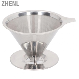 Zhenl Pour Over Coffee Dripper Reusable Stainless Steel Slow Drip Paperless Coffee