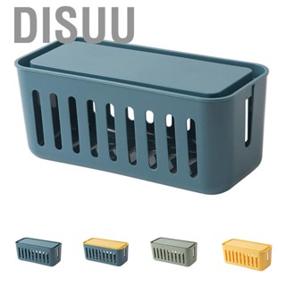 Disuu Power Strip Storage Box Hollow Heat Dissipation Simple 6 Charging Hole Cord Cable Container for Home