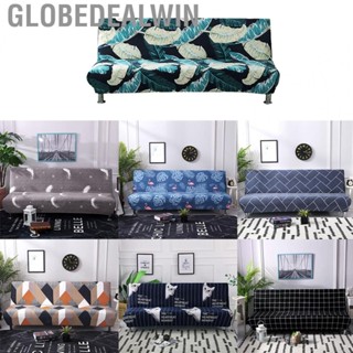 Globedealwin Armrestless Sofa Stretch Cover Folding Sofa Bed Protector Cover Printed Soft Sofa Slipcovers for Home