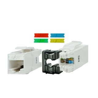 LINK US-1006A : CAT 6 RJ45 Slim White JACK Color Changeable