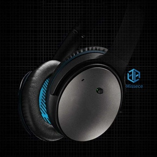 ฟองน้ําครอบหูฟัง หนัง PU แบบพกพา แบบเปลี่ยน สําหรับ Bose QuietComfort 2 ชิ้น