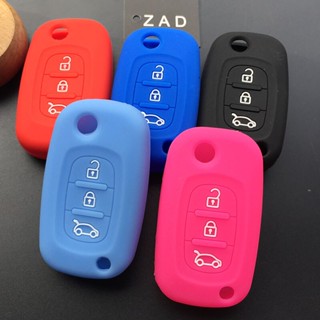 ใหม่ ZAD 3BUTTON เคสกุญแจรถยนต์ ยางซิลิโคน สําหรับ Renault Clio Sandero Megane Duster Captur Twingo Kangdoo 631923