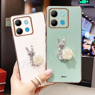 เคสโทรศัพท์มือถือ แบบนิ่ม ลายกระต่ายน่ารัก ขอบตรง สําหรับ Infinix Note 30 Pro 30i VIP Smart 7 Plus HD 4G 5G Note30 Note30i 30Pro 2023