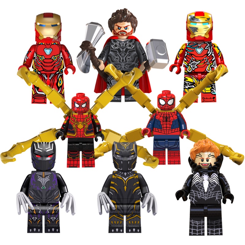 ฟิกเกอร์ Super Heroes Iron Thor Venom Doctor Stranger Spider ขนาดเล็ก ของเล่นสําหรับเด็ก