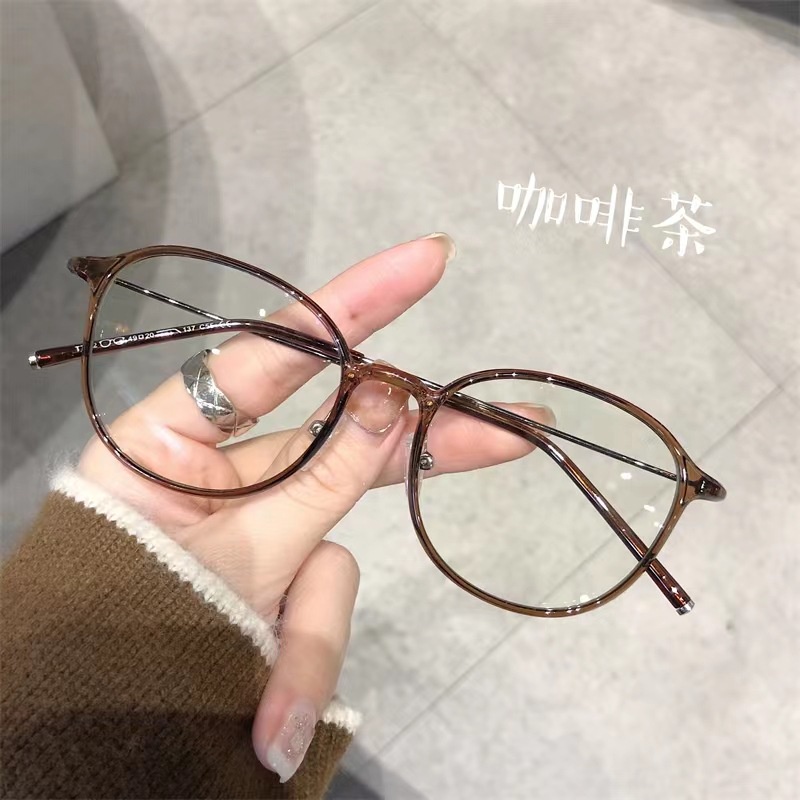 กรอบแว่นตาสายตาสั้น 1.56/1.67 HD (-25 ถึง -1000) พร้อมฟิลเตอร์กรองแสงออปติคอล TR90 เบาพิเศษ (6g) กรอบแว่นตา แฟชั่นผู้หญิง ผู้ชาย แว่นตาหลายสี ไม่มีแรงดันจมูก ราคา ถูกที่สุด ดีลบีเคเค แกลเลอรีภาพที่ 2