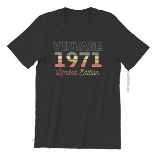 เสื้อยืดลําลอง แขนสั้น พิมพ์ลาย 1971 50 Years Old 50Th Birthday สีขาว แดง ชมพู สําหรับผู้ชาย นักเรียน 83858