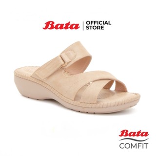 Bata Comfit Womens  รองเท้าเพื่อสุขภาพเสริมส้น รองรับน้ำหนักเท้า สูง 1.5 นิ้ว สำหรับผู้หญิง รุ่น Sony สีเบจ 6618920 สีดำ 6616920