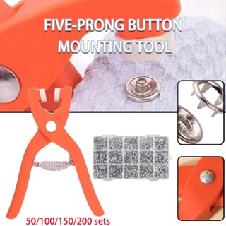 New Metal Snap Buttons with Fastener Pliers Tool Kit Clothing Buttons For Sewing