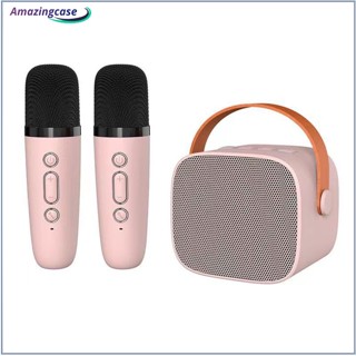 Amaz ลําโพงคาราโอเกะ บลูทูธ แบบพกพา พร้อมไมโครโฟนไร้สาย เครื่องเล่น Mp3 ของขวัญสําหรับเด็กผู้ชาย และผู้หญิง