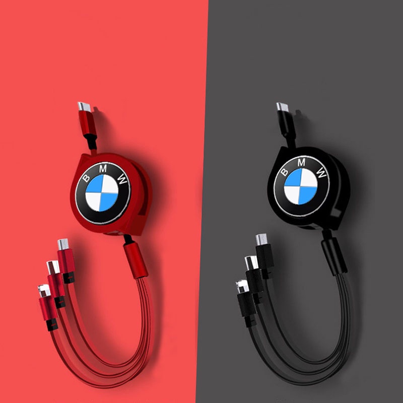3-in-1 สายชาร์จโทรศัพท์มือถือ TYPE-C ชาร์จเร็ว สําหรับ BMW F30 F31 F34 F35 E36 E39 E87 E90 X1 X2 X3 X4 X5 G20 G21 G30