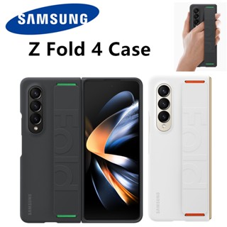 ของแท้ เคสโทรศัพท์มือถือ ซิลิโคน ใส พร้อมที่จับ สําหรับ Samsung Z Fold4 5G Galaxy Z Fold 4 EF-GF936