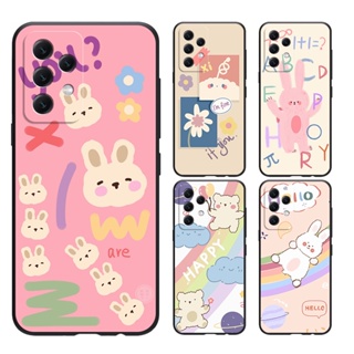 SAMSUNG A72 A71 A70 A54 A53 A52 A51 A50 A42 เคสโทรศัพท์มือถือแบบนิ่ม ลายกระต่ายน่ารัก สําหรับ