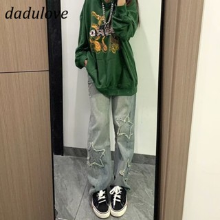 DaDulove💕 New American Ins High Street Washed Jeans Niche Hip-hop Wide-leg Pants Large Size Trousers