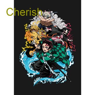 Cherish ดาบพิฆาตอสูร สไตล์วินเทจ ​โปสเตอร์ภาพจิตรกรรมฝาผนัง ลายการ์ตูนอนิเมะ สไตล์ญี่ปุ่น คลาสสิก สําหรับตกแต่งบ้าน