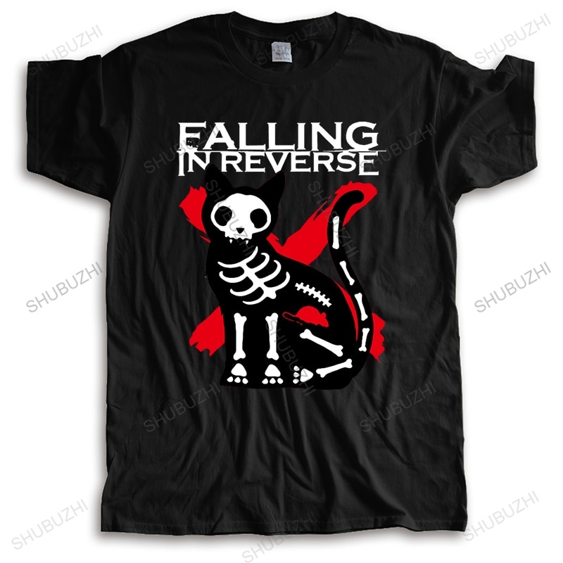 ฤดูร้อนเสื้อยืดชาย teeshirt ใหม่ t เสื้อสีดําสําหรับชาย Falling In Reverse Mens Structure Slim Fit ชายคุณภาพสูง tees cotten tee