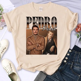 Pedro Pascal เสื้อยืดลําลอง แขนสั้น พิมพ์ลายการ์ตูนอนิเมะ แฟชั่นฤดูร้อน สําหรับสตรี y2k