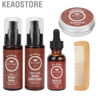 Keaostore Beard Grooming Kit  Look Shiny Soft Oil Make Healthy Practical Convenient with for Any Type Of Home Use and Professional Hair Salon