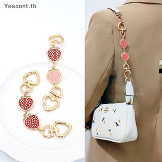 Yescont สายโซ่คล้องกระเป๋า รูปสตรอเบอร์รี่ หัวใจ DIY